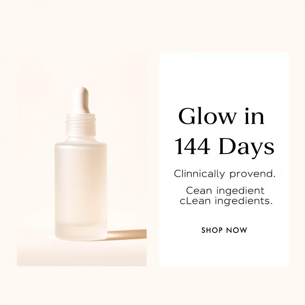 Sample skincare direct-response ad creative